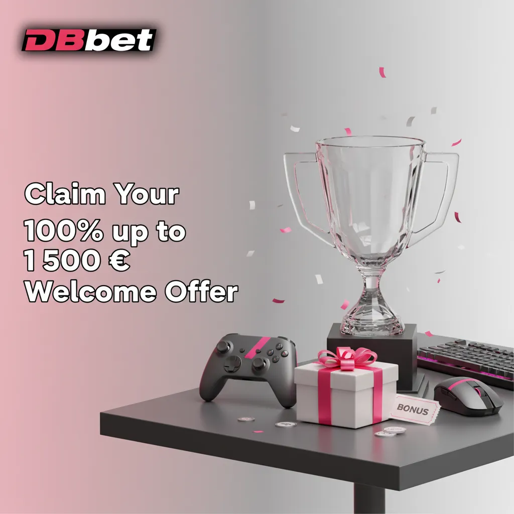 DBBet SC2 banner: 100% up to €1,500 on first deposit. Steps shown—sign up, opt in, deposit, bet, meet wagering terms.