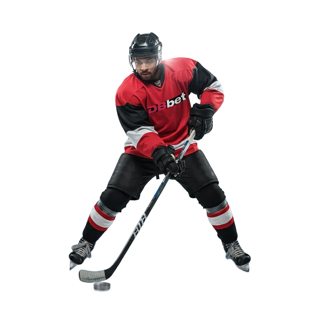 DBBet Ice Hockey betting in Tanzania: NHL, KHL, SHL, live betting, cash out, decimal odds, welcome bonus (18+).