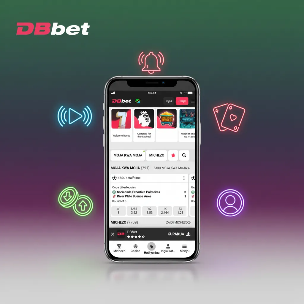 DBBet iOS promo: iPhone with sportsbook & casino, 100% bonus, Tanzanian payments M-Pesa, Tigo Pesa, Airtel Money.