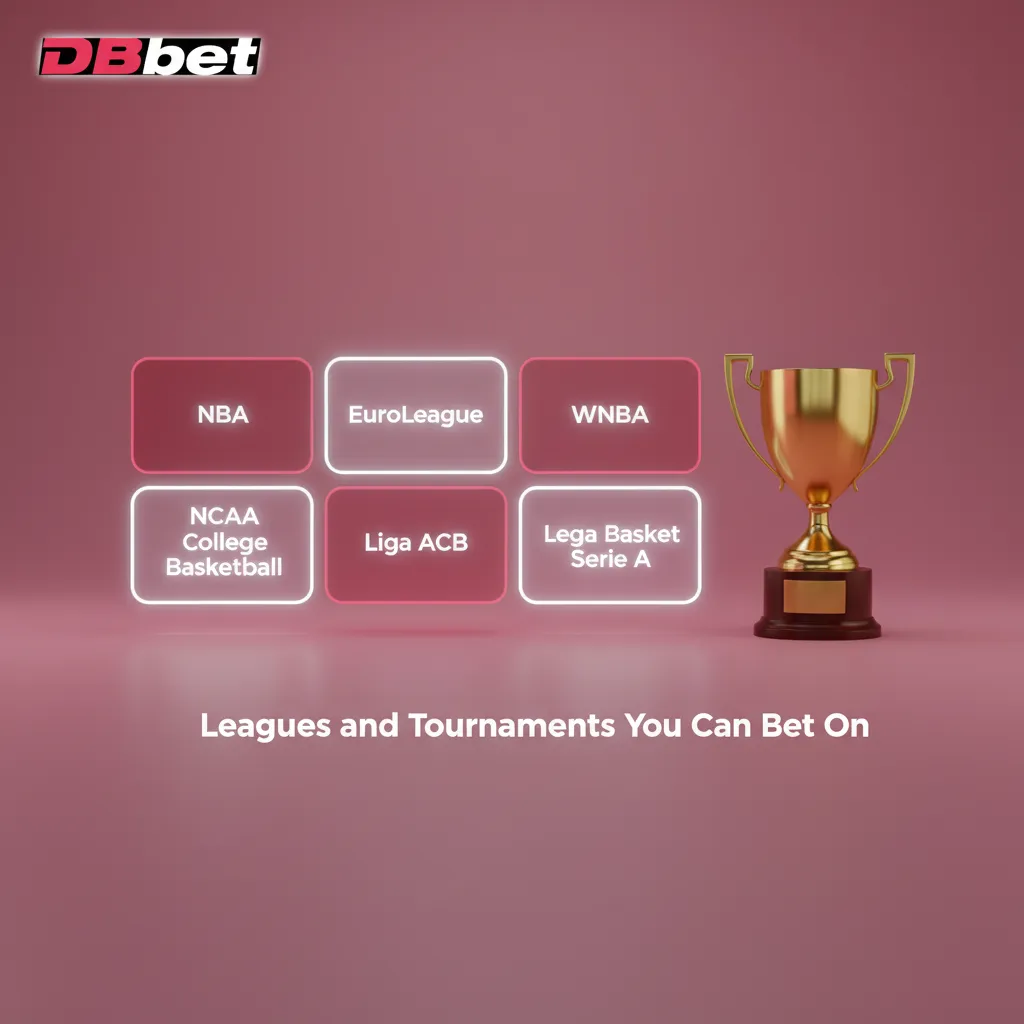 Bet on NBA, WNBA, EuroLeague, EuroCup, NCAA March Madness, FIBA and Olympic basketball on DBBet, from preseason to playoffs.