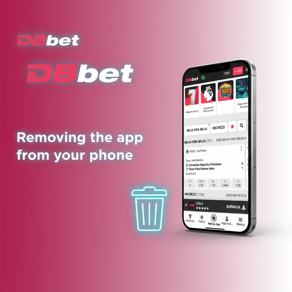 Remove app: Android long-press>Uninstall or Settings>Apps; iOS PWA long-press>Remove. Delete won’t close account or bets.