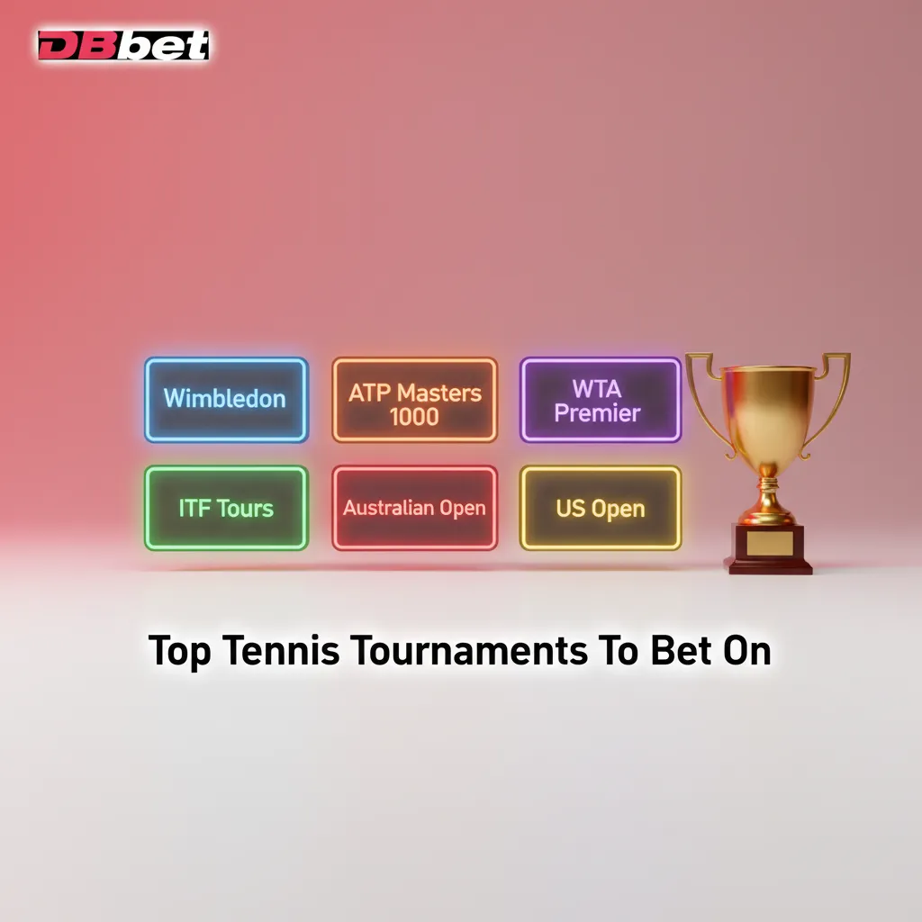 Menu of top tennis tournaments: Grand Slams, ATP/WTA tours, Finals, Davis & Billie Jean King Cups, ITF/Challenger; live odds.