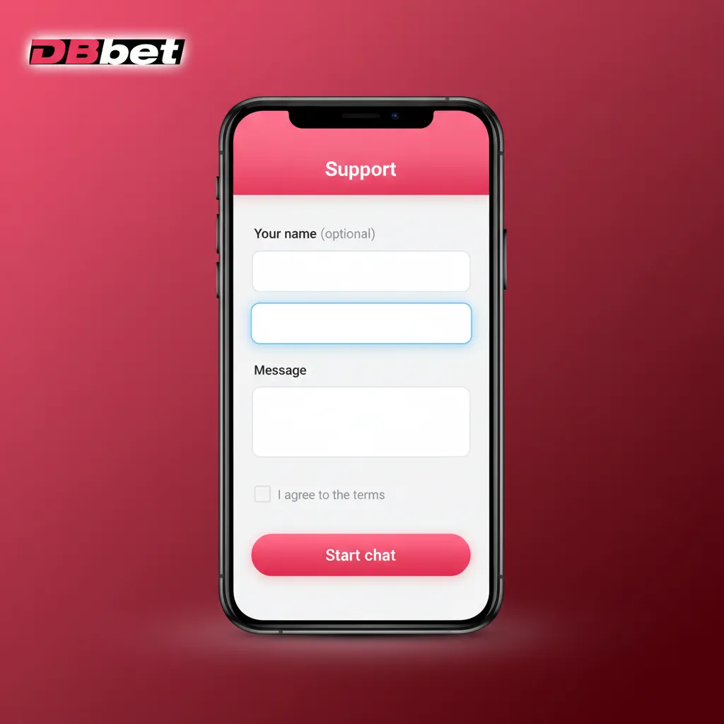 iPhone showing DBBet login screen with phone/email and password fields, plus Face ID/Touch ID option and Login button.