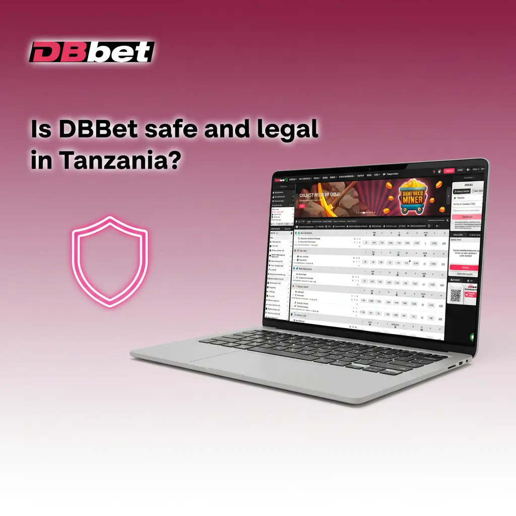 DBBet Tanzania: licensed, SSL-secured betting with privacy policies, responsible gaming tools, and licence/T&Cs links.