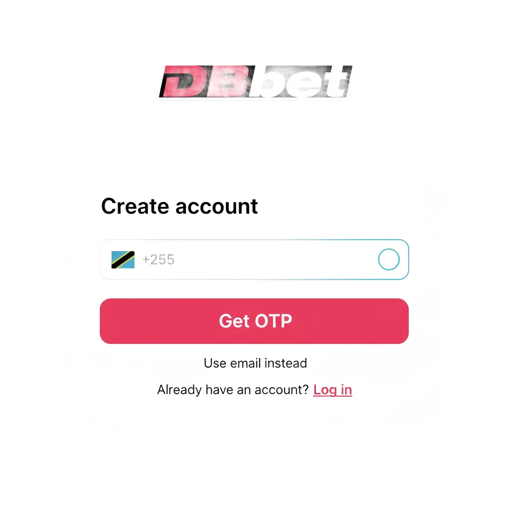 DBBet site and app: registration, login, and verification for Tanzanian players; 100% welcome bonus up to €1,500.