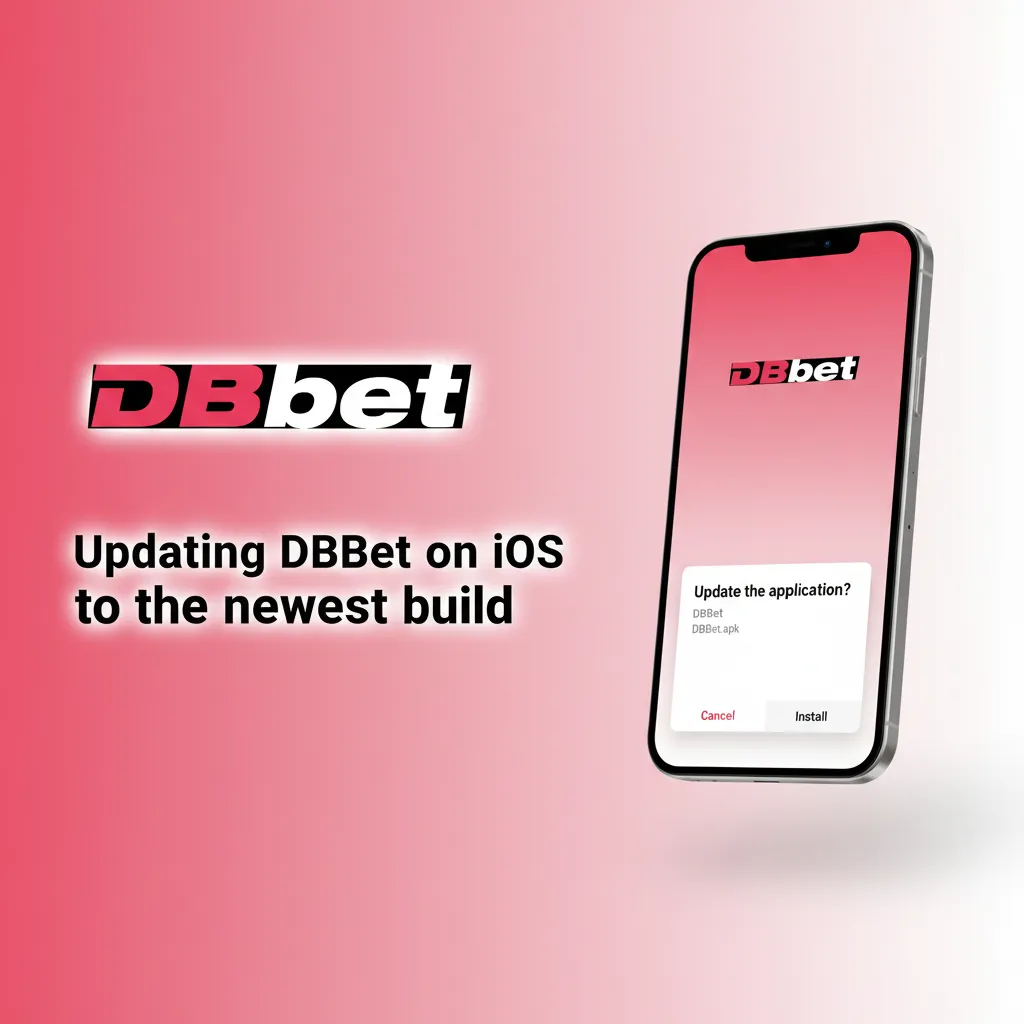 iPhone showing DBBet shortcut with update arrows, indicating it auto-updates to the latest version on each launch.