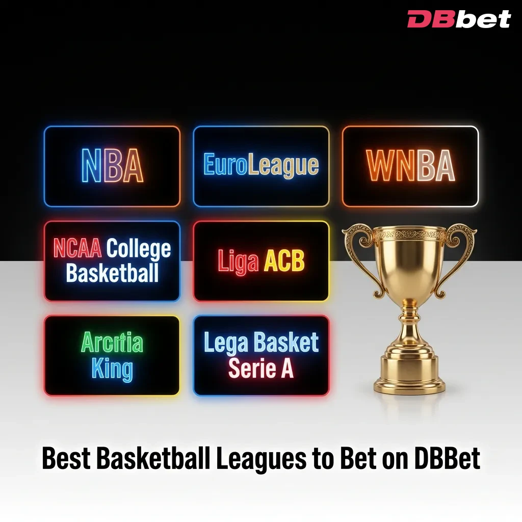 Basketball betting options on DBBet featuring NBA, EuroLeague, FIBA World Cup, NCAA, and international leagues — DBbet in Bangladesh