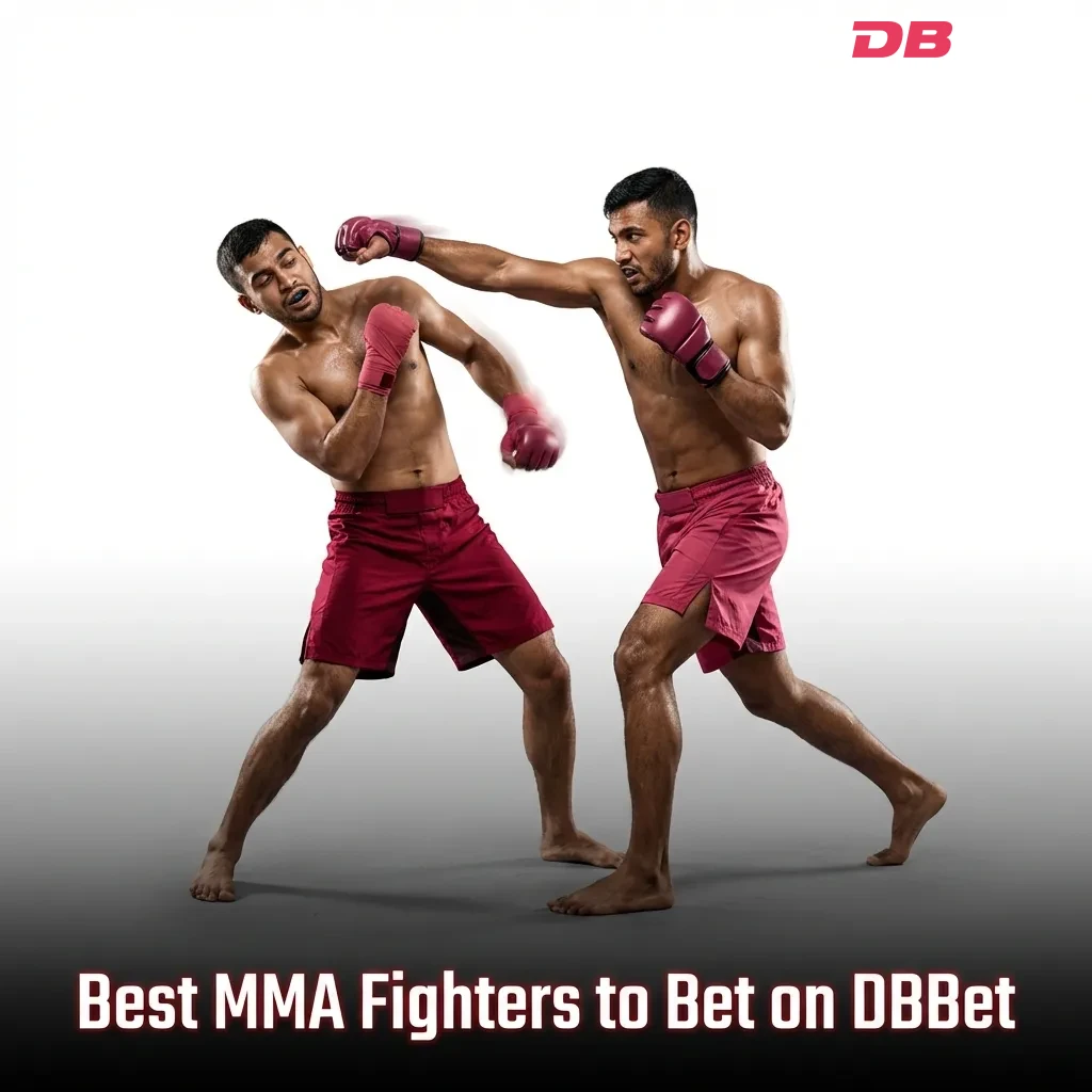 Top MMA fighters including Makhachev, Volkanovski, and Jones available for betting on DBBet platform with various markets — DBbet in Bangladesh