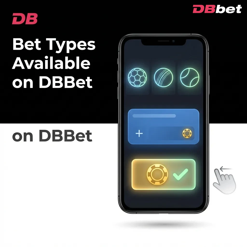 DBBet betting types diagram showing single, express, and system bet formats with odds calculation examples — DBbet in Bangladesh
