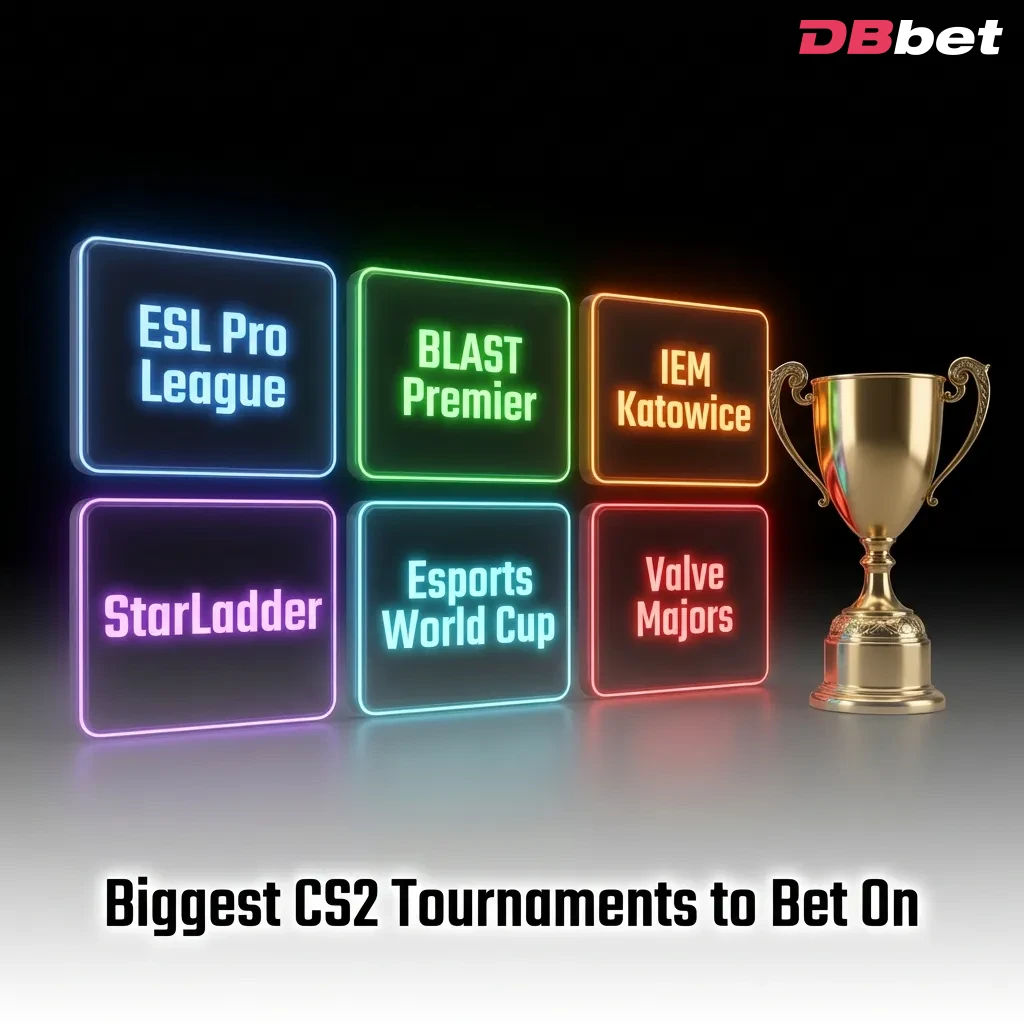 Professional CS2 esports tournament with players competing on stage in front of large crowd and screens displaying gameplay — DBbet in Bangladesh