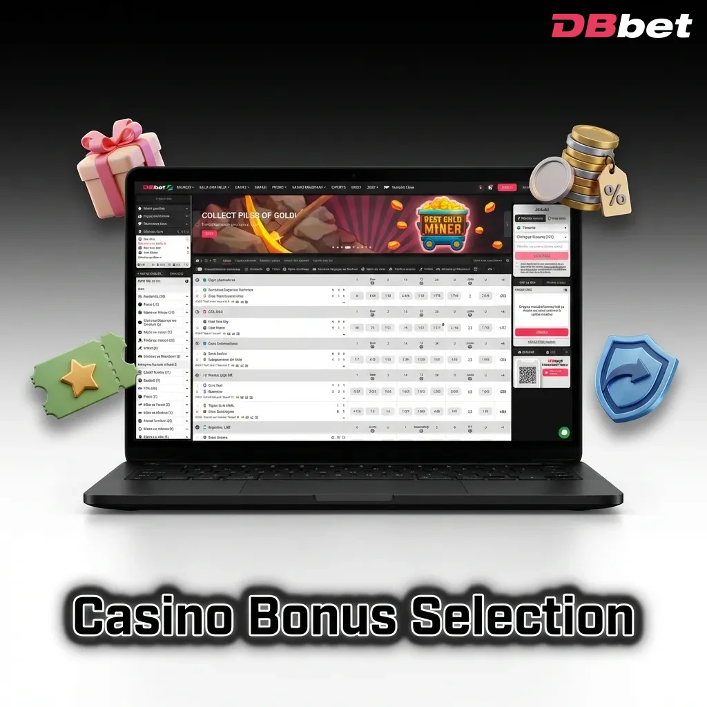 Casino bonus options displayed including slot reload, weekend cashback, free spins, and high roller promotions — DBbet in Bangladesh