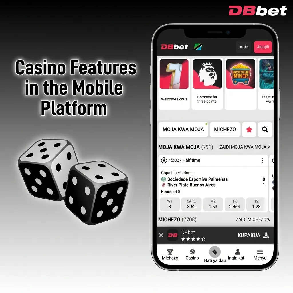 Mobile casino interface showing table games, slots, and live dealer options from top gaming providers — DBbet in Bangladesh