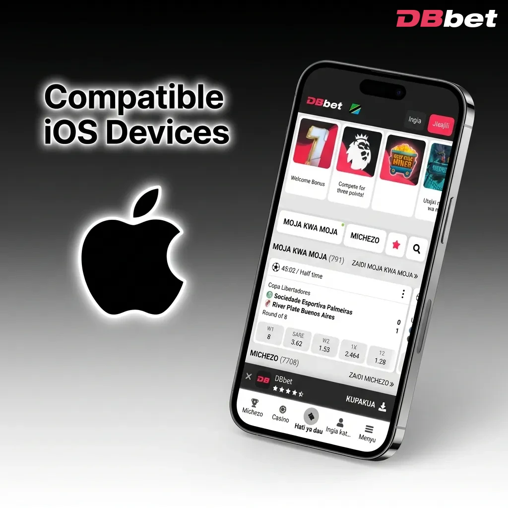 List of compatible iOS devices including iPhone X through 15 series, iPad 5th gen and newer, and all iPad Pro models — DBbet in Bangladesh