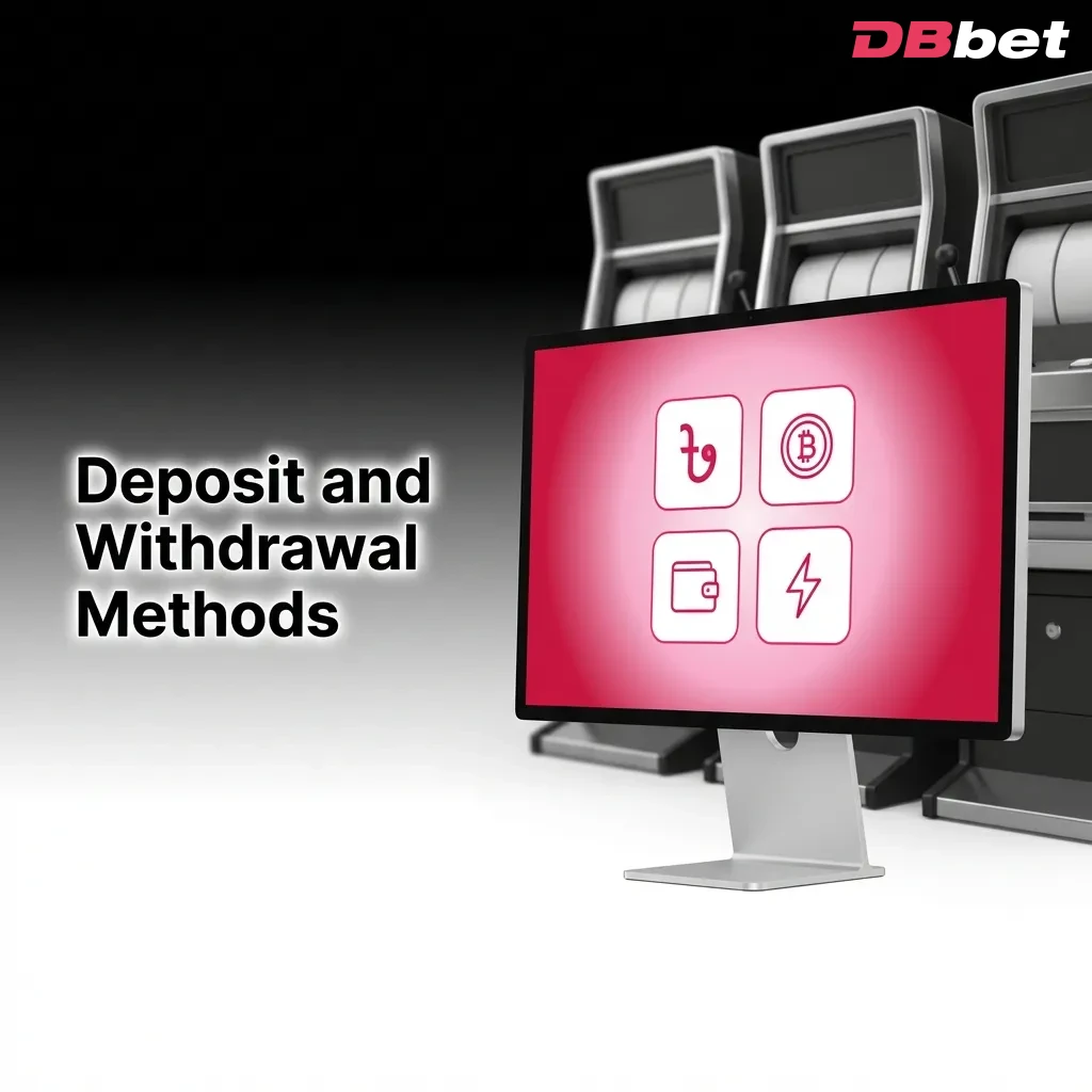 DBBet payment options including Visa, Mastercard, crypto, e-wallets, and mobile banking for deposits and withdrawals — DBbet in Bangladesh