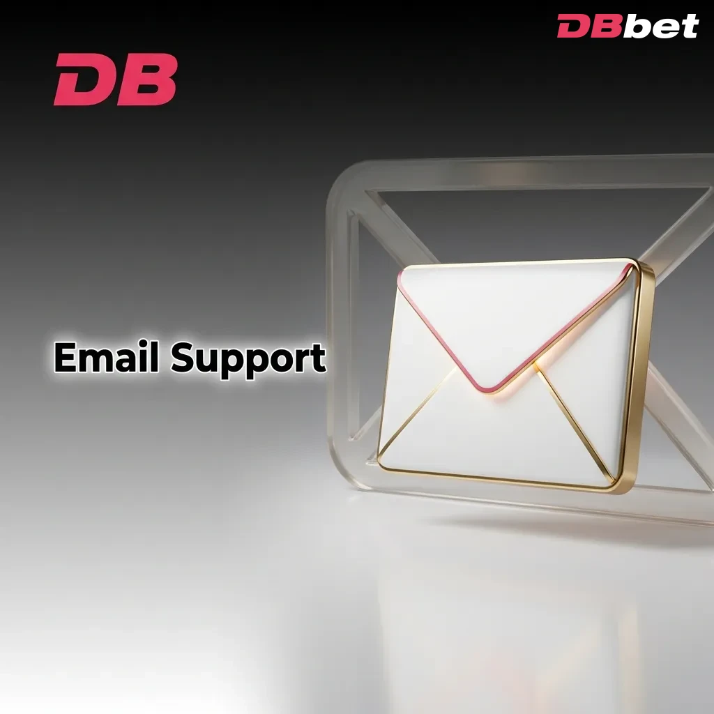 Email support interface showing contact addresses and response guidelines for customer service inquiries — DBbet in Bangladesh