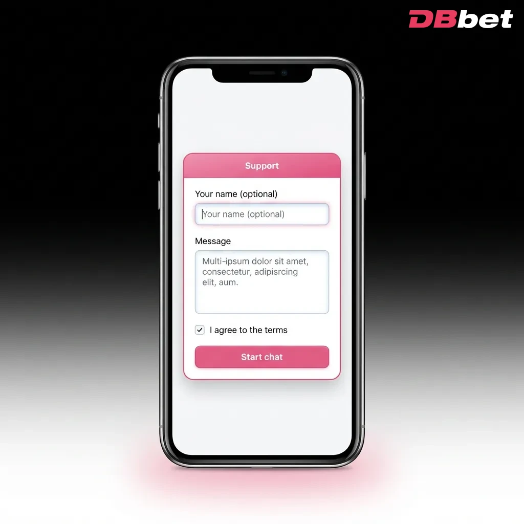 DBBet mobile app login screen showing email/password fields and biometric authentication options on iOS device — DBbet in Bangladesh