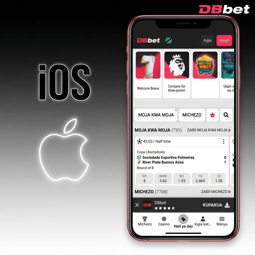 DBBet iOS app installation steps showing App Store download process on iPhone, iPad, or iPod Touch devices — DBbet in Bangladesh