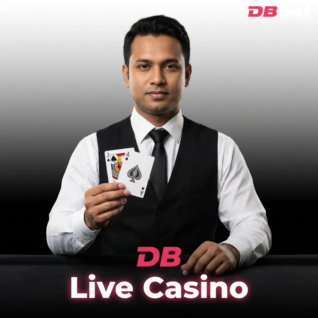 Professional dealer at live casino table streaming in HD with multiple camera angles and interactive chat interface — DBbet in Bangladesh