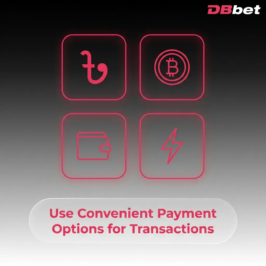 DBBet payment options including bKash, Nagad, Rocket, Visa, Mastercard, Skrill, Neteller, Bitcoin, and bank transfer methods — DBbet in Bangladesh
