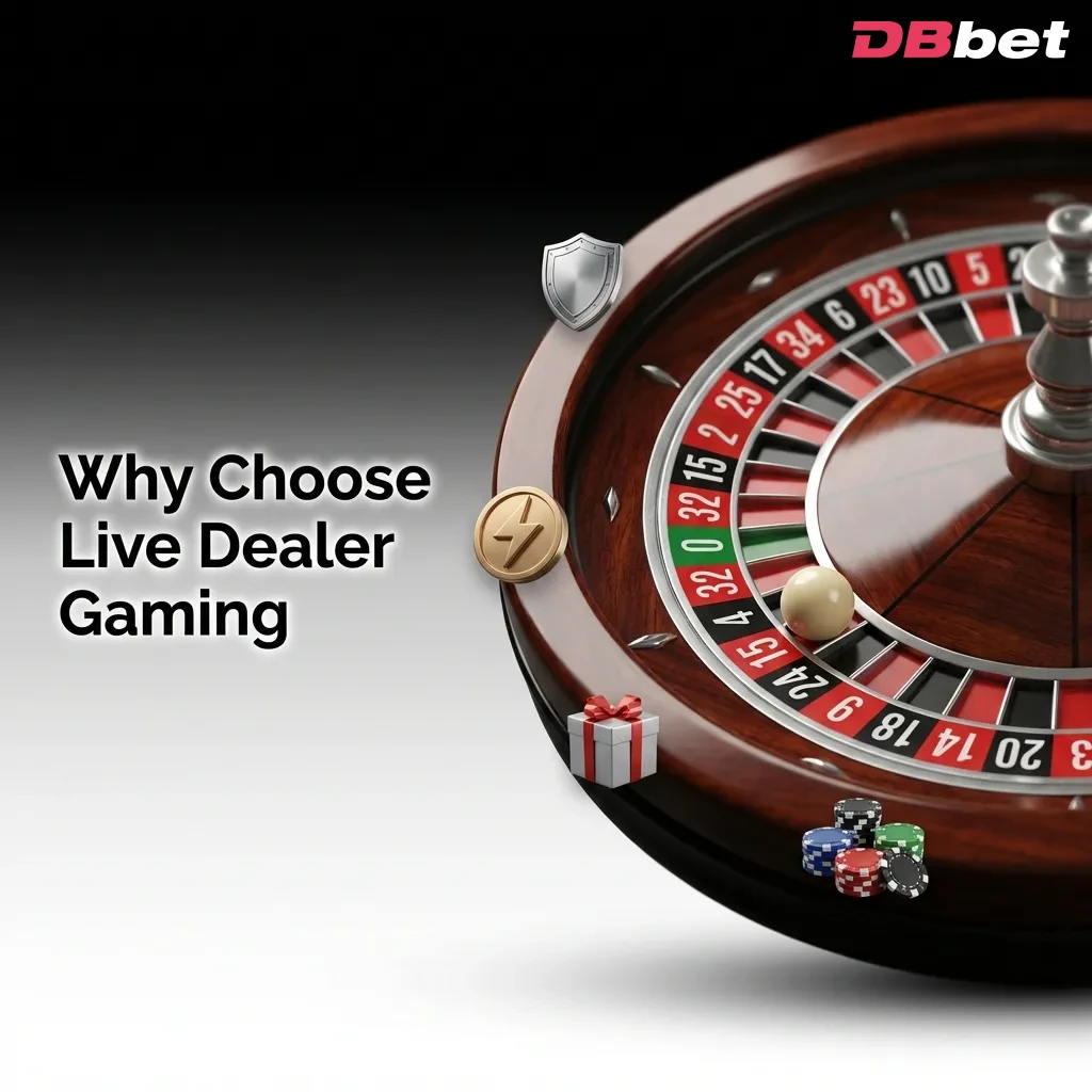 Live dealer casino table with professional croupier, HD camera angles, and interactive chat features for authentic gaming — DBbet in Bangladesh