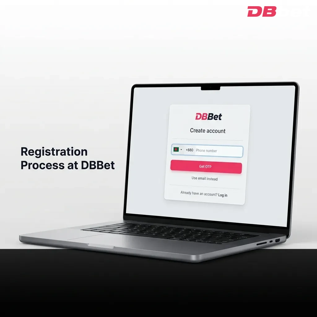 Step-by-step guide showing DBBet account registration process including sign-up form, personal details entry, and verification — DBbet in Bangladesh